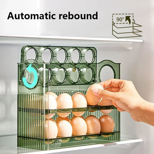 Egg Storage Box – Refrigerator Organizer & Fresh-Keeping Tray