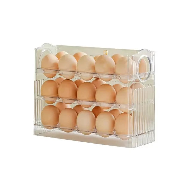 Egg Storage Box โ Refrigerator Organizer & Fresh-Keeping Tray