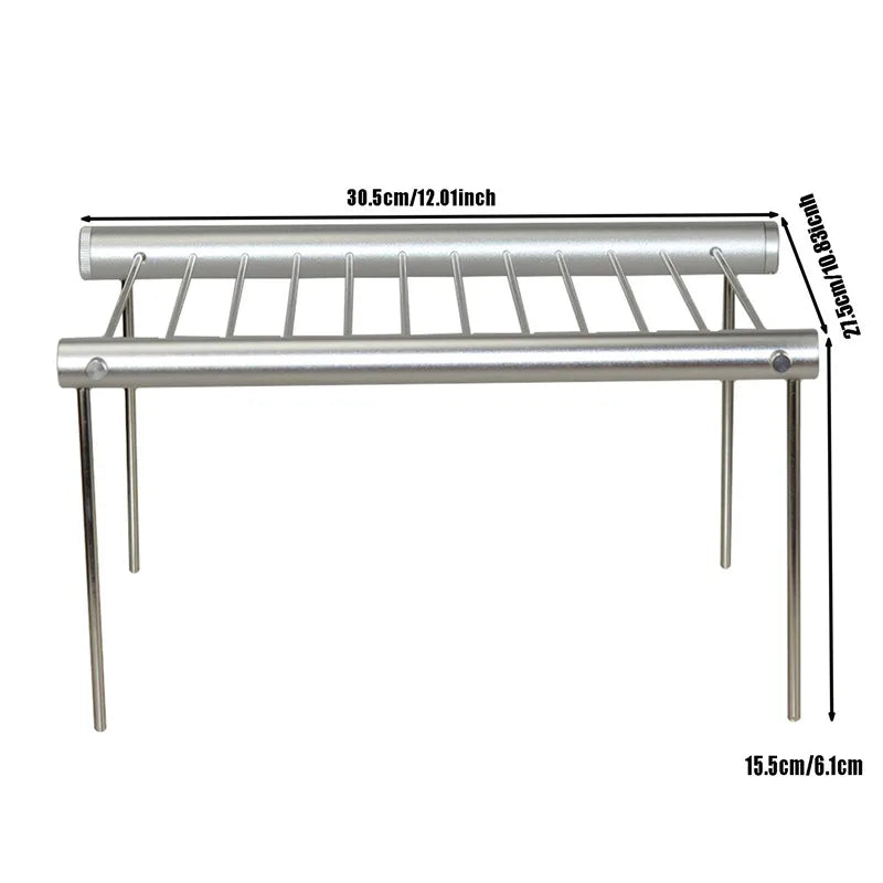 Folding Portable Stainless Steel Mini BBQ Grill for Home & Outdoor Use