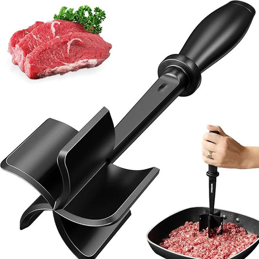 Kitchen Meat Masher & Chopper – Non-Stick Gadget