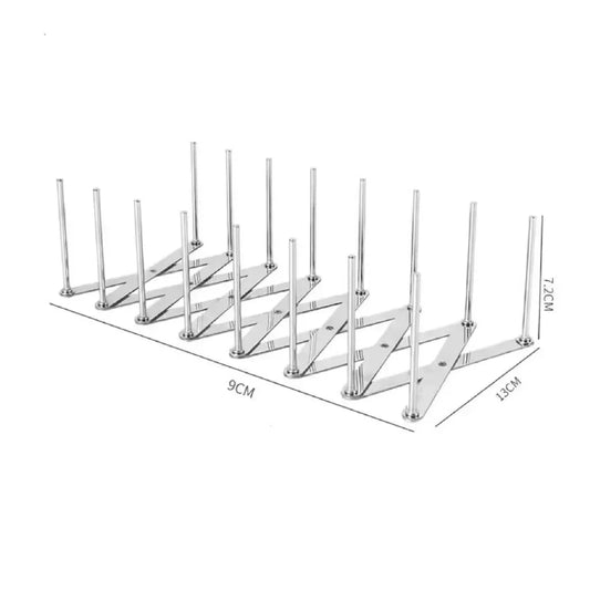 Retractable Stainless Steel Dish & Lid Rack Organizer