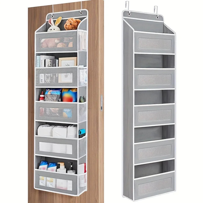 5-Shelf Hanging Storage Organizer β Anti-Tilt, Behind Door, Multi-Pocket