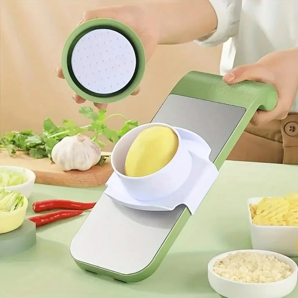 Stainless Steel Mandoline Vegetable Slicer with 3 Blades for Potato & Carrot