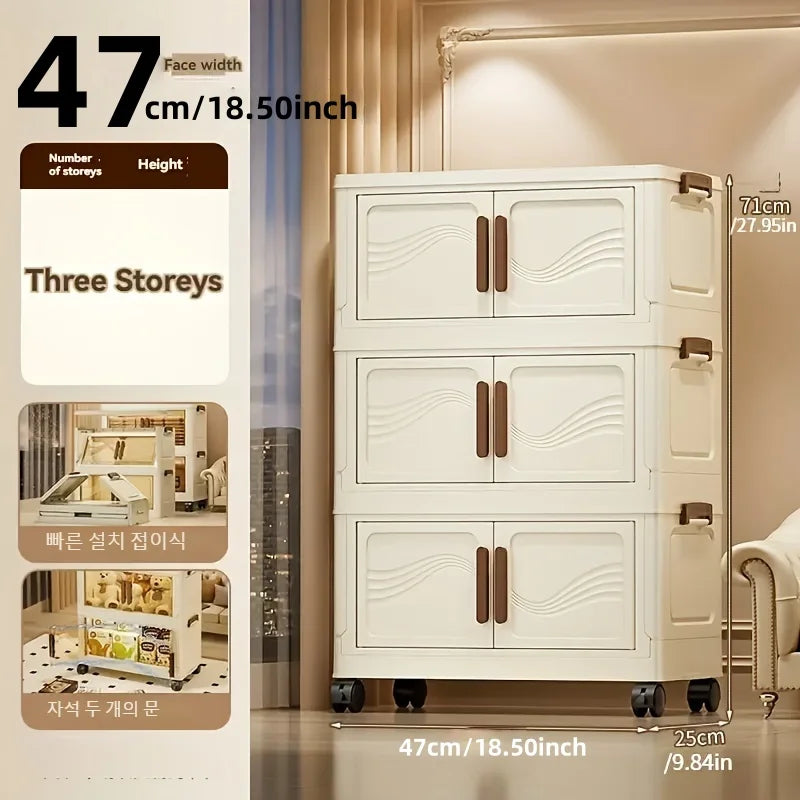 Foldable Storage Box with Clear Door – Spacious Multi-Purpose Organizer