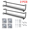 Kitchen Organizer 2 Pcs Metal Hanging Racks For Home Restaurant Wall-Mounted Seasoning Shelf Spice Jar Storage Rack Single Layer