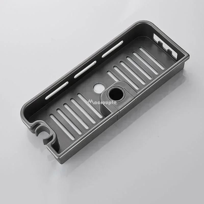 No-Drill Bathroom Shower Storage Rack with Pole, Holder & Shelves