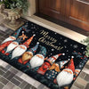 Merry Christmas Door Mat Printed Decoration Flannel Carpet Mat Door Mat Absorbent Foot Mat Small Foot Mat Machine Washable Decor