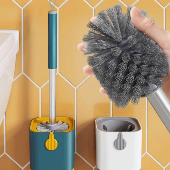 Sturdy PP and Stainless Steel Toilet Cleaning Brush with Tough Bristles, Perfect for Reaching Toilet Dead Corners & Resisting Sh