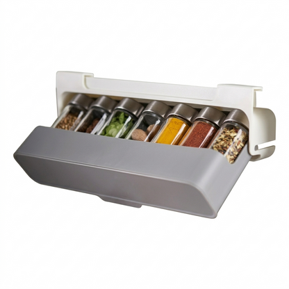 Self-Adhesive Wall-Mount Spice Rack for Kitchen Storage