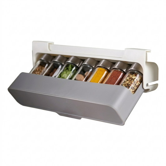 Self-Adhesive Wall-Mount Spice Rack for Kitchen Storage