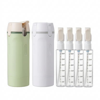 4-in-1 Travel Refillable Bottles Portable Toiletry & Cosmetic Containers Set
