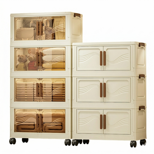 Foldable Storage Box with Clear Door – Spacious Multi-Purpose Organizer