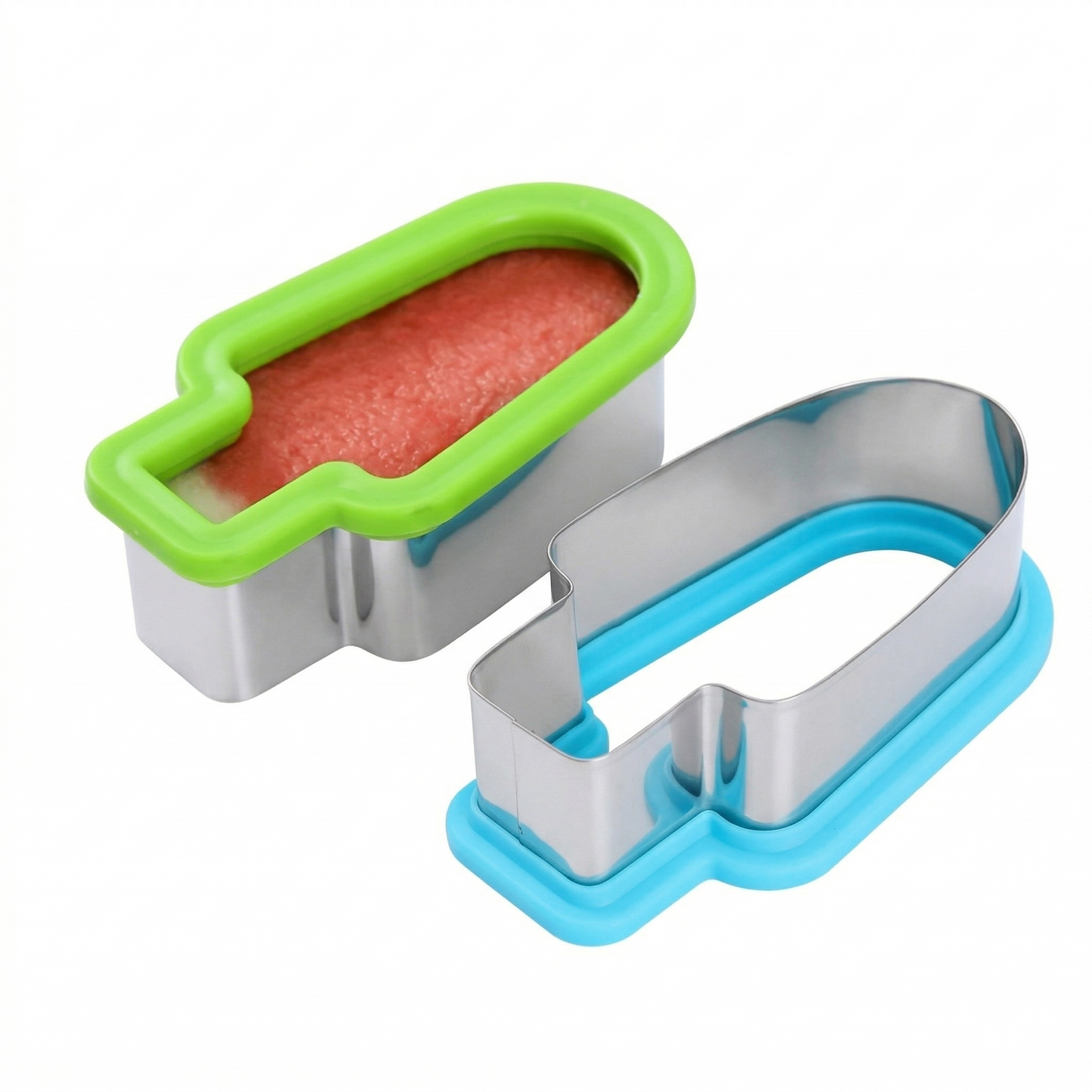 Pack of 2 PCs Stainless Steel Watermelon Slicer & Popsicle Mold