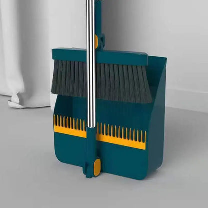 Foldable Broom & Dustpan Set – 180° Rotating Household Cleaner