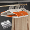 30pcs Anti Slip Hangers Set -10 hangers+20 clips, Heavy Duty Velvet Clothing Hangers for Wardrobe, Multiple Colors