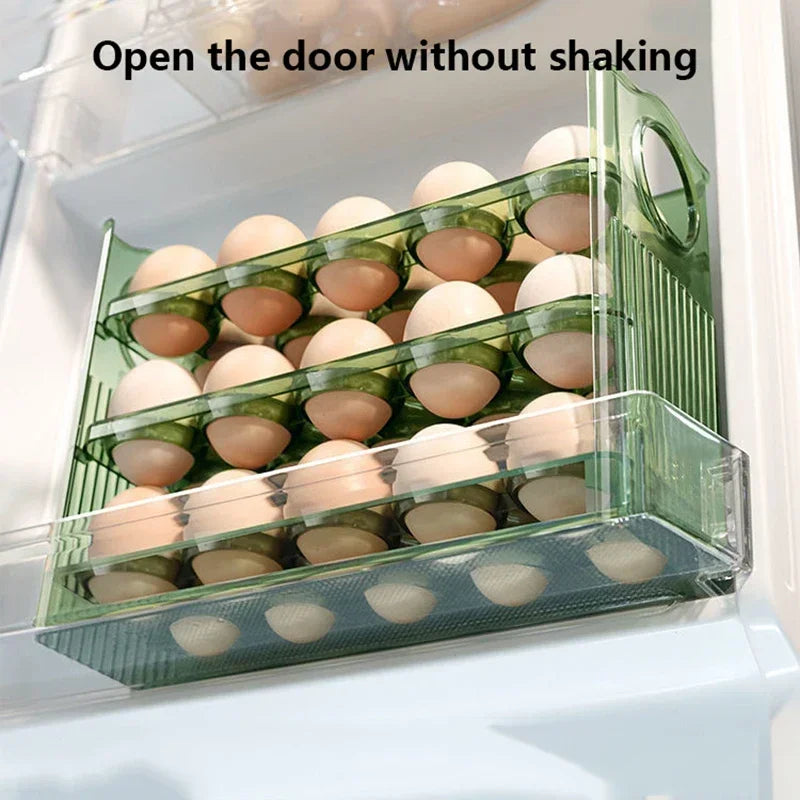 Egg Storage Box – Refrigerator Organizer & Fresh-Keeping Tray