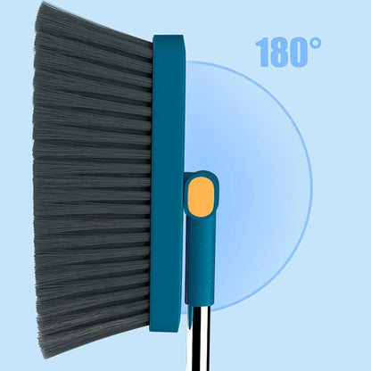 Foldable Broom & Dustpan Set – 180° Rotating Household Cleaner