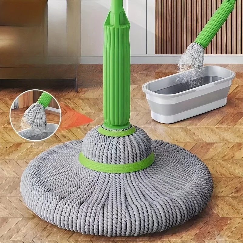 1 PCs Green Rotating Home Mop – Reusable Floor Cleaner for Bedroom, Bathroom & Kitchen