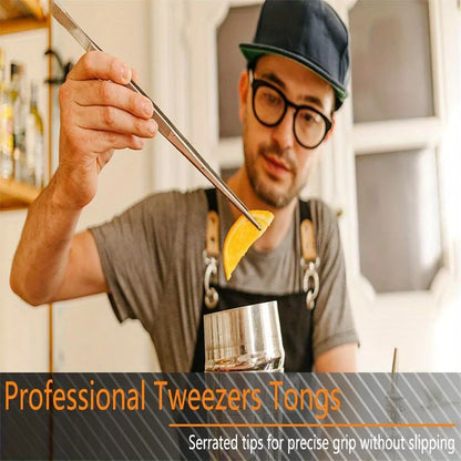 6-Piece Stainless Steel Kitchen Tweezers – Cooking & Chef Tools