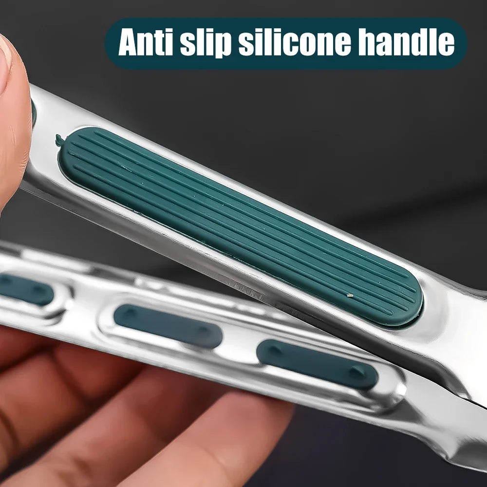 Stainless Steel Food Tongs – Non-Slip BBQ, Salad & Bread Clip for Kitchen