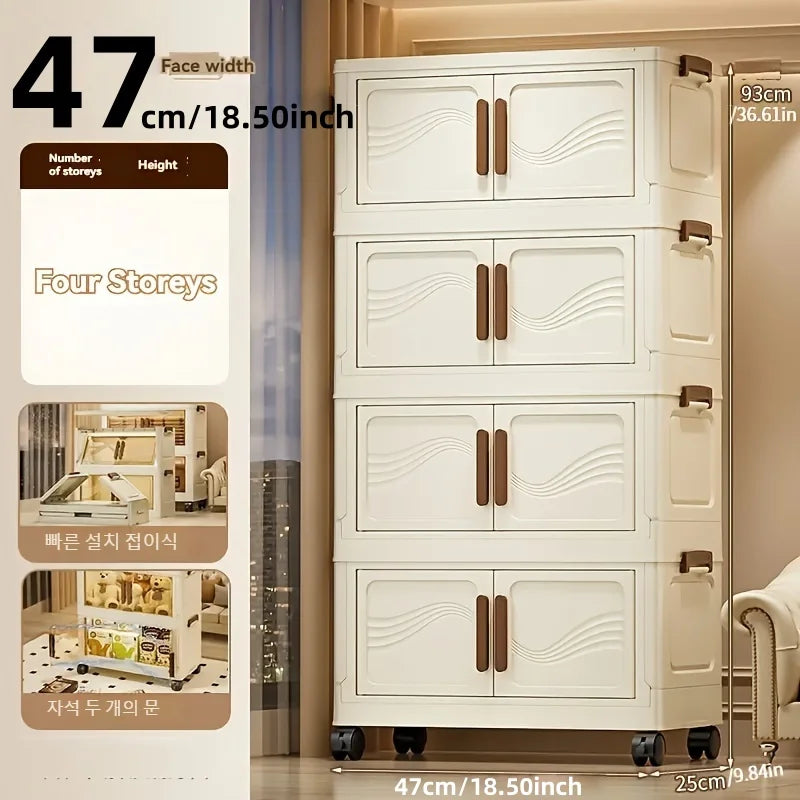 Foldable Storage Box with Clear Door – Spacious Multi-Purpose Organizer