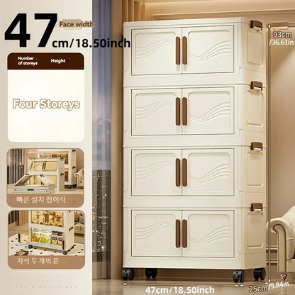 Foldable Storage Box with Clear Door – Spacious Multi-Purpose Organizer