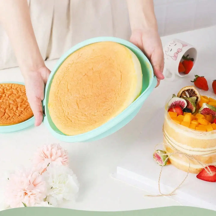 1pc 4/6/8 Inch High Quality Silicone Round Cake Mold Food Grade High Temperature Resistant Oven Baking Sandwich Baking Tools