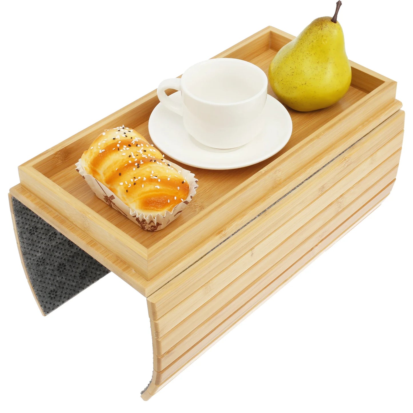Foldable Bamboo Sofa Armrest Cup & Storage Tray