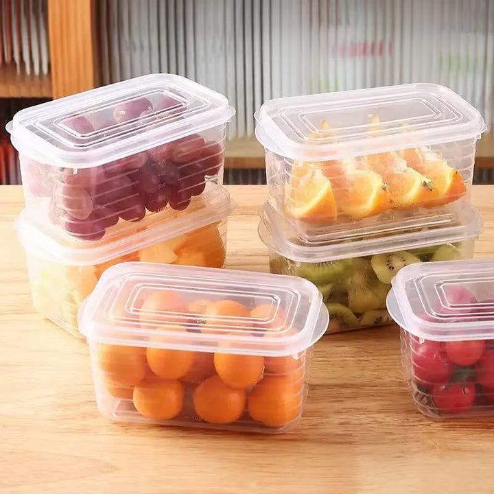 6-piece kitchen fresh-keeping storage boxes, refrigerator food storage containers, sealed fresh-keeping storage boxes with lids