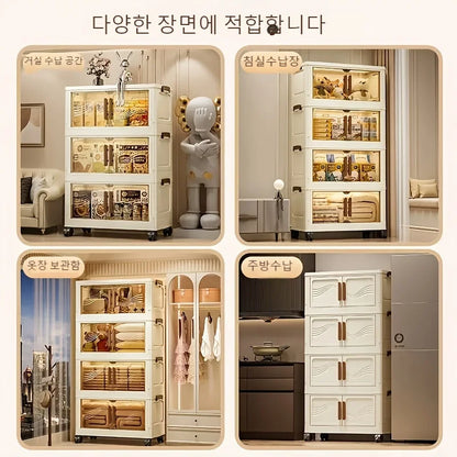 Foldable Storage Box with Clear Door – Spacious Multi-Purpose Organizer