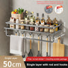 Wall-Mounted Kitchen Spice Rack Organizer Carbon Steel No Drilling 12-20 Inch Seasoning Holder Shelf for Easy Access to Spices