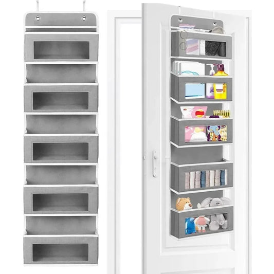 5-Shelf Hanging Storage Organizer – Anti-Tilt, Behind Door, Multi-Pocket