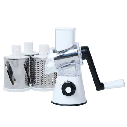 3-in-1 Manual Vegetable Slicer & Shredder with Sharp Drums