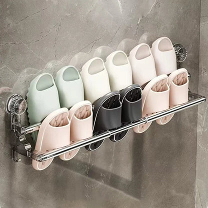 Double-Layer Suction Wall-Mounted Towel Rack 56–94 cm – Non-Drill Bathroom Storage