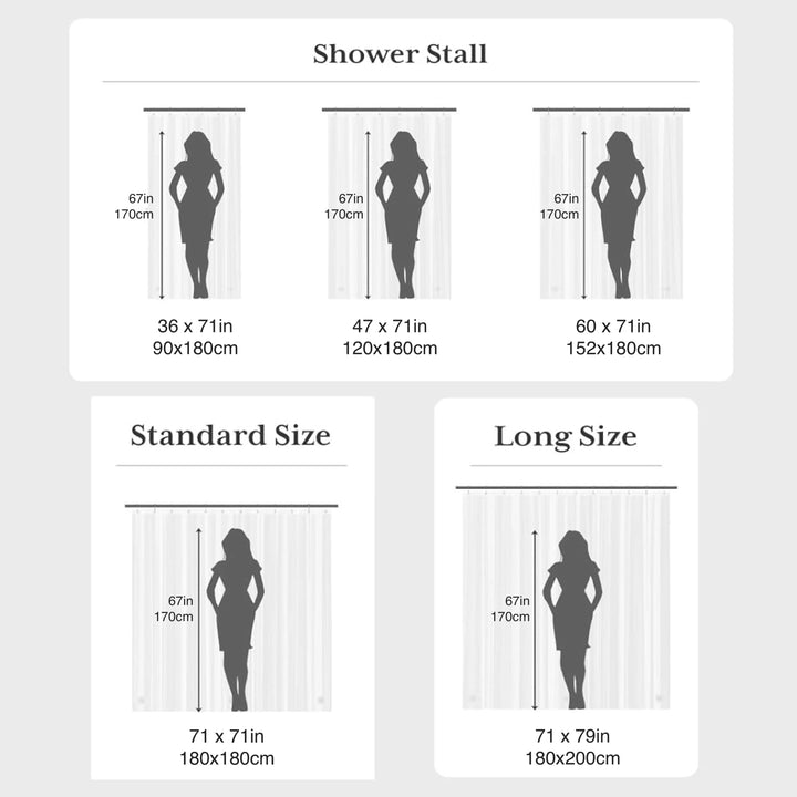 1pc Clear Shower Curtain Liner with Bottom Magnets & Metal Grommets-Plastic Lightweight Bathroom Curtain Bath Curtain Decor