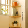 1/2/3-Layers Corner Shelf Wood Display Stand Boho Home Decoration Pastoral Style Macrame Handmade Floating Shelves Living Room
