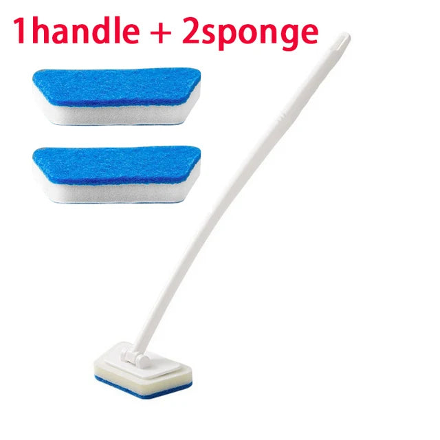 Bathroom Sponge Cleaning Brush Multi-Functional Tool Long Handle Removable Household Floor Bathtub Brushes Ceramic Tile Brush