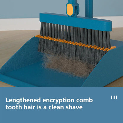 Foldable Broom & Dustpan Set – 180° Rotating Household Cleaner