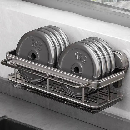 No-Drill Suction Cup Bathroom & Kitchen Storage Shelf