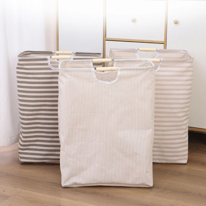 1PC A Portable, Foldable Fabric Waterproof Bathroom Storage Basket For Dirty Clothes