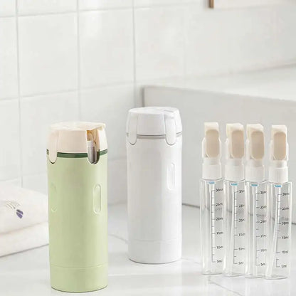 4-in-1 Travel Refillable Bottles Portable Toiletry & Cosmetic Containers Set