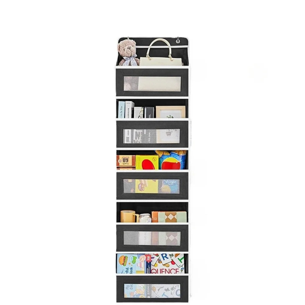 5-Shelf Hanging Storage Organizer – Anti-Tilt, Behind Door, Multi-Pocket
