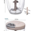 500/900ML Garlic Chopper Manual Rotate Vegetable Cutter Chopper Slicer Fruit Garlic Crusher Kitchen Gadget Blenders Meat Grinder