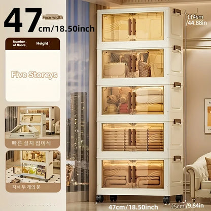 Foldable Storage Box with Clear Door – Spacious Multi-Purpose Organizer
