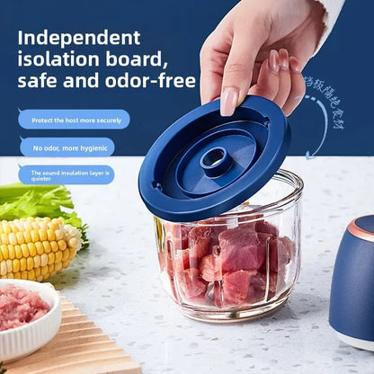 350ML Electric Food Chopper & Meat Grinder USB Multifunction Blender
