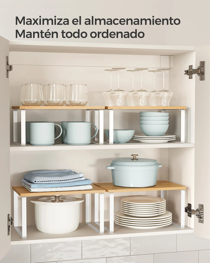 spice rack set of 2closet organizer extendable kitchen storage rack metal and engineered wood spice rack