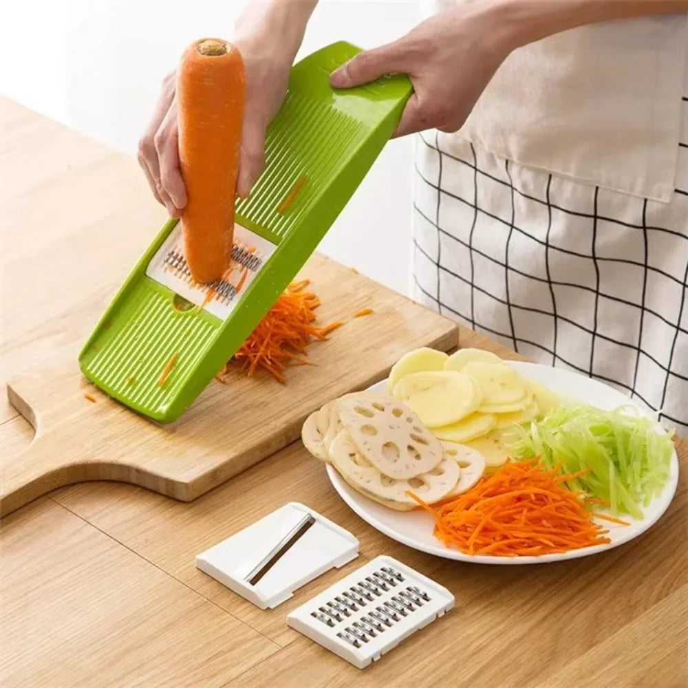 Stainless Steel Mandoline Vegetable Slicer with 3 Blades for Potato & Carrot