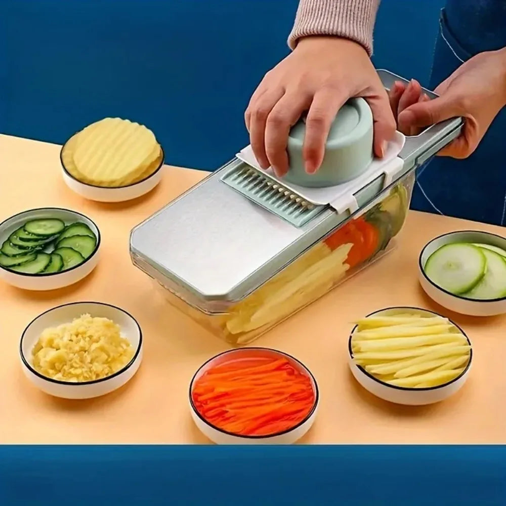 Stainless Steel Mandoline Vegetable Slicer with 3 Blades for Potato & Carrot