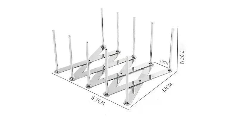 Retractable Stainless Steel Dish & Lid Rack Organizer