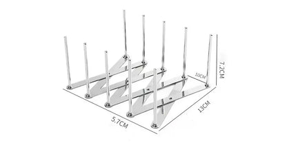 Retractable Stainless Steel Dish & Lid Rack Organizer